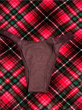 PINK Victoria's Secret Charcoal Gray Thong Panty